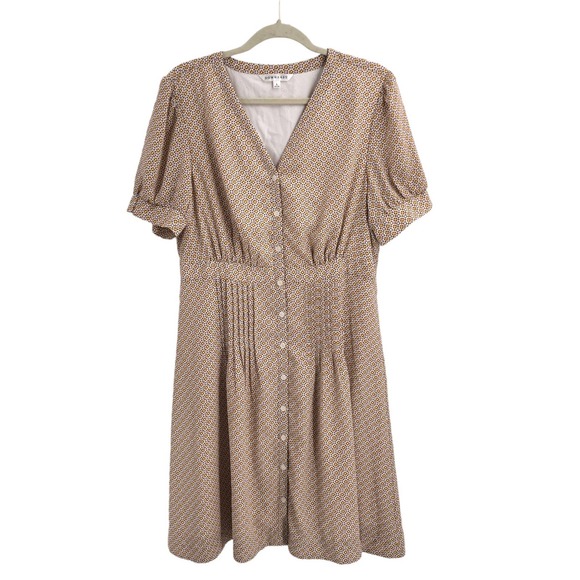 🚨DownEast Womens Size Large Floral Pintuck A-Line Mirandy Dress Knee Length - Picture 11 of 11